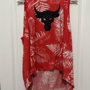 Under Armour Red Sleeveless Top with Black Accents